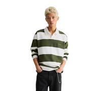 Sweatshirt MARC O'POLO DENIM "mit gedrucktem Streifenmuster", Herren, Gr. S, dunkelgrün, Sweatshirts Sweatshirt (99166204-S) dunkelgrün