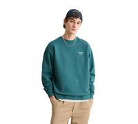 Sweatshirt MARC O'POLO DENIM "mit großem Rückenprint", Herren, Gr. L, north sea, Obermaterial: 100% Baumwolle, unifarben, relaxed fit, Rundhals, Rippbündchen, Sweatshirts Sweatshirt (87363348-L) north