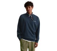 Sweatshirt MARC O'POLO DENIM "mit großem Rückenprint", Herren, Gr. M, navy teal, Obermaterial: 100% Baumwolle, unifarben, relaxed fit, Rundhals, Rippbündchen, Sweatshirts Sweatshirt (97048532-M) navy