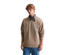 Sweatshirt MARC O'POLO DENIM "mit großem Rückenprint", Herren, Gr. S, cold taupe, Obermaterial: 100% Baumwolle, unifarben, relaxed fit, Rundhals, Rippbündchen, Sweatshirts Sweatshirt (49047733-S) cold