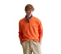 Sweatshirt MARC O'POLO DENIM "mit großem Rückenprint", Herren, Gr. S, rusty orange, Obermaterial: 100% Baumwolle, unifarben, relaxed fit, Rundhals, Rippbündchen, Sweatshirts Sweatshirt (30867006-S) ru