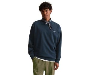 Sweatshirt MARC O'POLO DENIM "mit großem Rückenprint", Herren, Gr. XL, navy teal, Obermaterial: 100% Baumwolle, unifarben, relaxed fit, Rundhals, Rippbündchen, Sweatshirts Sweatshirt (97048532-XL) nav