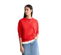 Sweatshirt MARC O'POLO DENIM "mit markantem Rückenprint", Damen, Gr. S, carmine rot, Obermaterial: 100% Baumwolle, unifarben, oversize, Rundhals, Rippbündchen, Sweatshirts Sweatshirt (75697734-S) carm