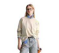 Sweatshirt MARC O'POLO DENIM "mit Rippstrick-Bündchen", Damen, Gr. S, desert melange, Obermaterial: 100% Baumwolle, unifarben, relaxed fit, Rundhals, doppelte Bündchen, Sweatshirts Sweatshirt (5740634