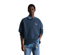 Marc OߴPolo Denim Herren Sweatshirt aus Bio-Baumwolle mit Rückenprint, Blau (North Sea), XL