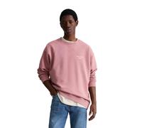 Sweatshirt MARC O'POLO DENIM "mit Rückenprint", Herren, Gr. XL, rosa (dusty rasberry), Obermaterial: 100% Baumwolle, unifarben, relaxed fit, Rundhals, Rippbündchen, Sweatshirts Sweatshirt (56776517-XL