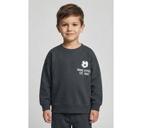 Sweatshirt MARC O'POLO, Jungen, Gr. 104/110, grau (schwarz navy), Sweatware, Obermaterial: 100% Baumwolle, normal normal, Rundhals, Rippbündchen, Sweatshirts Sweatshirt, für Jungs röße 122, große