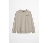 Sweatshirt MARC O'POLO, Jungen, Gr. 176, beige (gray silk), Sweatware, Obermaterial: 100% Baumwolle, relaxed fit normal, Rundhals, Rippbündchen, Sweatshirts Sweatshirt, reine Baumwolle, Rückenprint (2