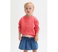Sweatshirt MARC O'POLO, Mädchen, Gr. 104/110, coral, Sweatware, Obermaterial: 100% Baumwolle, bedruckt, bestickt, Sweatshirts Sweatshirt, TEENS Girls Sweatshirt aus Baumwolle mit Stickerei (60262434-1