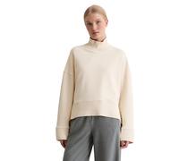 Sweatshirt MARC O'POLO "mit breitem Rippstrick-Bund", Damen, Gr. L, raw cream, Obermaterial: 100% Baumwolle, unifarben, relaxed fit, Rippbündchen, Sweatshirts Sweatshirt (11349715-L) raw cream
