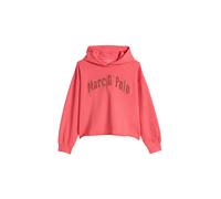 Sweatshirt MARC O'POLO "mit flauschiger Logo-Applikation", Mädchen, Gr. 164, rot, Obermaterial: 100% Baumwolle, unifarben, relaxed fit, Rippbündchen, Sweatshirts Sweatshirt (59526910-164) rot