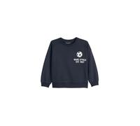 Sweatshirt MARC O'POLO "mit Fußball-Motiv und Rückenprint", Jungen, Gr. 92/98, schwarz navy, Obermaterial: 100% Baumwolle, unifarben, loose fit, Rundhals, Rippbündchen, Sweatshirts Sweatshirt (4729193