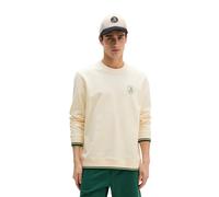 Sweatshirt MARC O'POLO "mit Fußball-Rückenprint", Herren, Gr. M, weiß cotton, Obermaterial: 100% Baumwolle, unifarben, regular fit, Rundhals, Rippbündchen, Sweatshirts Sweatshirt (38178916-M) weiß cot