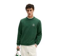 Sweatshirt MARC O'POLO "mit Fußball-Rückenprint", Herren, Gr. XXL, ivy grün, Obermaterial: 100% Baumwolle, unifarben, regular fit, Rundhals, Rippbündchen, Sweatshirts Sweatshirt (64507758-XXL) ivy grü