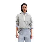 Sweatshirt MARC O'POLO "mit gepeachter Oberfläche", Damen, Gr. S, pure grau melange, Obermaterial: 100% Baumwolle, unifarben, loose fit, Rundhals, Rippbündchen, Sweatshirts Sweatshirt (88111430-S) pur