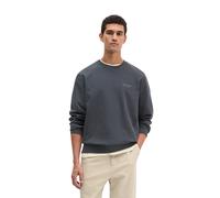 Sweatshirt MARC O'POLO "mit Logoprint auf dem Rücken", Herren, Gr. L, grau morn, Obermaterial: 100% Baumwolle, unifarben, regular fit, Rundhals, Sweatshirts Sweatshirt (55554157-L) grau morn