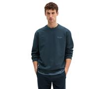 Sweatshirt MARC O'POLO "mit Logoprint auf dem Rücken", Herren, Gr. S, schwarz navy, Obermaterial: 100% Baumwolle, unifarben, regular fit, Rundhals, Sweatshirts Sweatshirt (78553309-S) schwarz navy