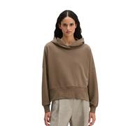 Sweatshirt MARC O'POLO "mit recycelter Baumwolle", Damen, Gr. L, braun (stone taupe), Obermaterial: 100% Baumwolle, unifarben, oversize, Rundhals, Rippbündchen, Sweatshirts Sweatshirt (88168555-L) sto