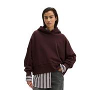 Sweatshirt MARC O'POLO "mit recycelter Baumwolle", Damen, Gr. M, braun (schwarz cherry), Obermaterial: 100% Baumwolle, unifarben, oversize, Rundhals, Rippbündchen, Sweatshirts Sweatshirt (86556306-M)