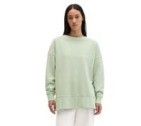 Sweatshirt MARC O'POLO "mit recycelter Baumwolle", Damen, Gr. M, calm sage, Obermaterial: 100% Baumwolle, unifarben, loose fit, Rundhals, Rippbündchen, Sweatshirts Sweatshirt (14335657-M) calm sage