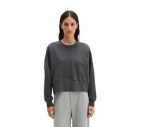 Sweatshirt MARC O'POLO "mit recycelter Baumwolle", Damen, Gr. M, stormy sky, Obermaterial: 100% Baumwolle, unifarben, loose fit, Rundhals, doppelte Bündchen, Sweatshirts Sweatshirt (36225366-M) stormy