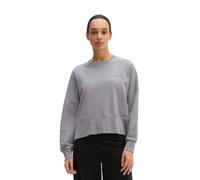 Sweatshirt MARC O'POLO "mit recycelter Baumwolle", Damen, Gr. S, grau (fine grau melange), Obermaterial: 100% Baumwolle, unifarben, oversize, Rundhals, doppelte Bündchen, Sweatshirts Sweatshirt (66982