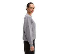 Sweatshirt MARC O'POLO "mit recycelter Baumwolle", Damen, Gr. XS, grau (fine grau melange), Obermaterial: 100% Baumwolle, unifarben, oversize, Rundhals, doppelte Bündchen, Sweatshirts Sweatshirt (6698