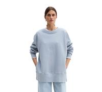 Sweatshirt MARC O'POLO "mit recycelter Baumwolle", Damen, Gr. XS, grau horizon, Obermaterial: 100% Baumwolle, unifarben, loose fit, Rundhals, Rippbündchen, Sweatshirts Sweatshirt (13910667-XS) grau ho