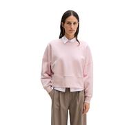 Sweatshirt MARC O'POLO "mit recycelter Baumwolle", Damen, Gr. XXL, rosa (dried rose), Obermaterial: 100% Baumwolle, unifarben, loose fit, Rundhals, doppelte Bündchen, Sweatshirts Sweatshirt (79493845-