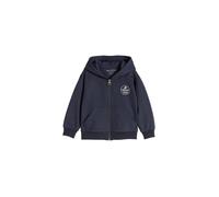 Sweatshirt MARC O'POLO "mit Rückenprint", Jungen, Gr. 92/98, blau, Obermaterial: 100% Baumwolle, unifarben, regular fit, Rippbündchen, Sweatshirts Sweatshirt (98690225-92) blau