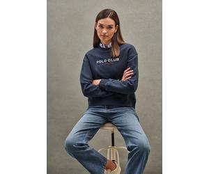 Sweatshirt marineblau im Boxy Fit Established 2012 Polo Club M