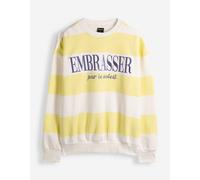 Sweatshirt - Messageprint - Gelb XS
