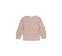 Sweatshirt MINYMO "Langarmshirt MIT-shirt LS AOP", Mädchen, Gr. 98, rosa (rosette), Obermaterial: 48% Modal CMD. 48% Baumwolle CO. 4% Elasthan EL., Sweatshirts Sweatshirt (60100238-98) rosette