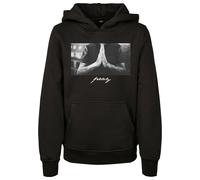 Sweatshirt MISTERTEE "MisterTee Herren Kids Pray Hoody", Jungen, Gr. 110/116, schwarz, 65% Baumwolle, 35% Polyester, unifarben, Rundhals, Sweatshirts Sweatshirt (92817446-110) schwarz