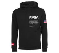 Sweatshirt MISTERTEE "MisterTee Herren NASA Definition Hoody", Herren, Gr. S, schwarz, 65% Baumwolle, 35% Polyester, unifarben, Sweatshirts Sweatshirt (23014106-S) schwarz