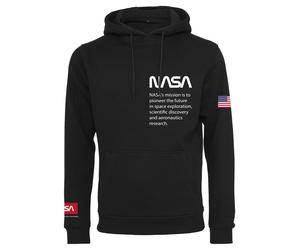 Sweatshirt MISTERTEE "MisterTee Herren NASA Definition Hoody", Herren, Gr. XS, schwarz, 65% Baumwolle, 35% Polyester, unifarben, Rundhals, Sweatshirts Sweatshirt (23014106-XS) schwarz