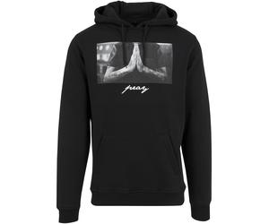 Sweatshirt MISTERTEE "MisterTee Herren Pray Hoody", Herren, Gr. L, schwarz, 65% Baumwolle, 35% Polyester, unifarben, Rundhals, Sweatshirts Sweatshirt (52402933-L) schwarz