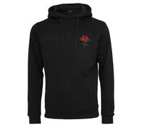 Sweatshirt MISTERTEE "MisterTee Herren Rose Hoody", Herren, Gr. L, schwarz, 65% Baumwolle, 35% Polyester, bedruckt, Sweatshirts Sweatshirt (69510357-L) schwarz