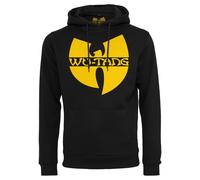 Sweatshirt MISTERTEE "MisterTee Herren Wu-Wear Logo Hoody", Herren, Gr. S, schwarz, 65% Baumwolle, 35% Polyester, unifarben, Sweatshirts Sweatshirt (33283168-S) schwarz