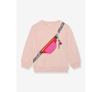 Sweatshirt mit Crossover-Tasche Print Mädchen MINYMO pfirsich Gr. 116