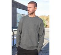 Sweatshirt STREET ONE MEN, Herren, Gr. XL (44), grau (metal grau melange), Sweatware, 80% Baumwolle, 20% Polyester, unifarben, normal, Rundhals, Rippbündchen, Sweatshirts Sweatshirt, im soften Baumwol