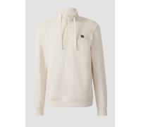 Sweatshirt mit Eingrifftaschen und Label-Patch 3XL weiß 2169154.9000.3XL