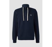 Sweatshirt mit Eingrifftaschen und Label-Patch S blau 2169154.5978.S