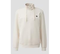 Sweatshirt mit Eingrifftaschen und Label-Patch S weiß 2169154.9000.S