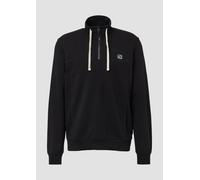 Sweatshirt mit Eingrifftaschen und Label-Patch XXL schwarz 2178365.9999.XXL