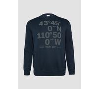 Sweatshirt mit Flock-Print 5XL blau 2159173.59D1.5XL
