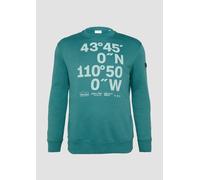 Sweatshirt mit Flock-Print 5XL Blau 2159173.67D1.5XL