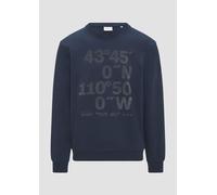 Sweatshirt mit Flock-Print XL blau 2153545.59D1.XL