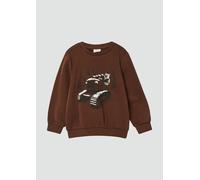 Sweatshirt mit Frontprint und kuscheliger Innenseite 116/122 braun 2173445.8844.116_122