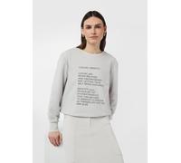 Sweatshirt mit Frontprint und Mesh-Layer grau 36
